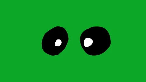 Simple Eye Blink Animation Green Screen Loop - Neutral Human Eye Element VFX Stock Footage 319405410