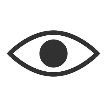 Simple eye icon. Look icon. Vector. Stock Illustration