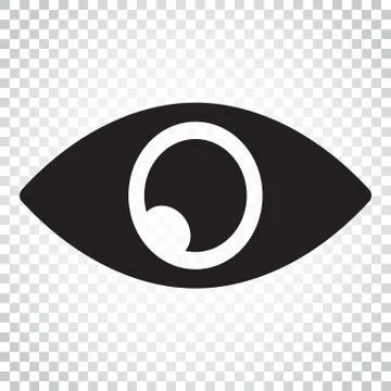 Simple eye icon vector. Eyesight pictogram in flat style. Simple business con Stock Illustration