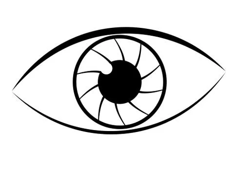 Simple eye lineart Stock Illustration