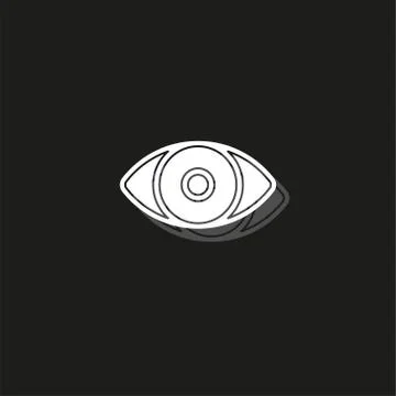 Simple Eye Vector Icon Stock Illustration