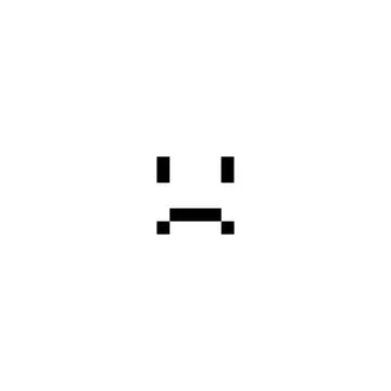 Simple Face Illustration, Pixel Style Stock Illustration