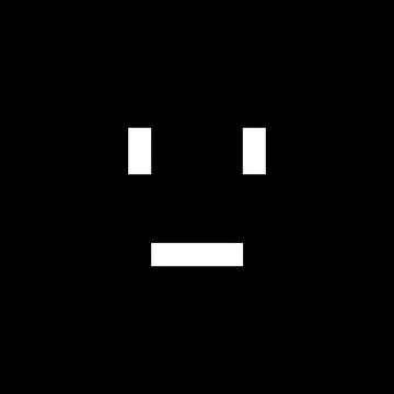Simple Face Illustration, Pixel Style Stock Illustration