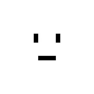 Simple Face Illustration, Pixel Style Stock Illustration