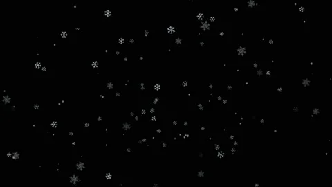 Simple falling snowflakes on a black background 動画素材 221508968