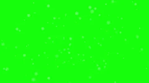 Simple falling snowflakes on green scree... | Stock Video | Pond5