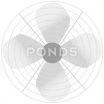 Simple Fan Vector Illustration Stock Illustration