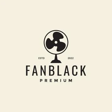 Simple fan wind hipster logo design vector graphic symbol icon illustration.. Stock Illustration