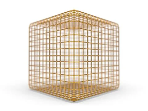 Simple faraday cage design made of iron. 3d illustration Stock Illustration
