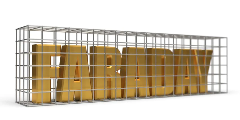 Simple faraday cage design made of iron. 3d illustration Stock Illustration