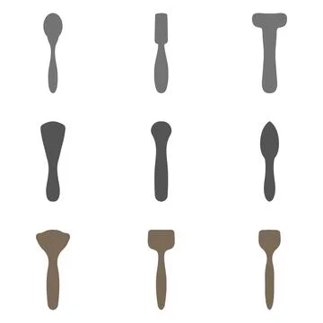 Simple farming tool design set Stock Illustration