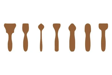 Simple farming tool design set Stock Illustration