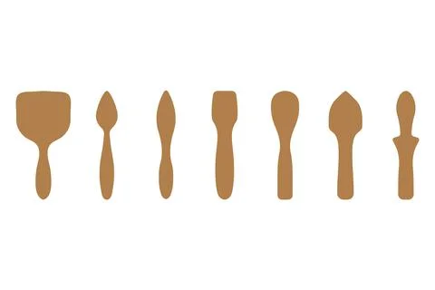 Simple farming tool design set Stock Illustration