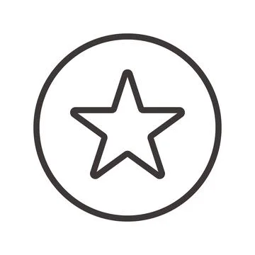 Simple favorite star button. Vector. Stock Illustration