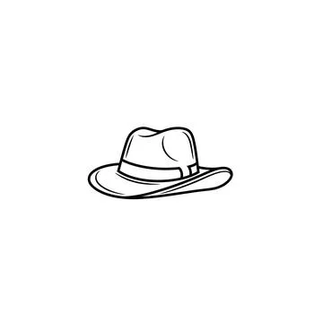 Simple fedora hat icon Stock Illustration
