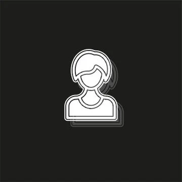 Simple Female Avatar Vector Icon Stock Illustration