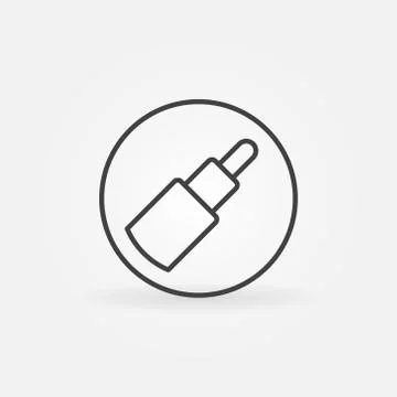Simple Fiber optic cable in circle vector outline icon Ilustración de archivo