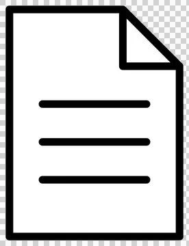 Simple file, document icon. Paper line design. Stock Illustration