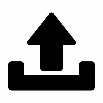 Simple file upload action button icon full details prompt 8K ultra quality .. Stockillustratie