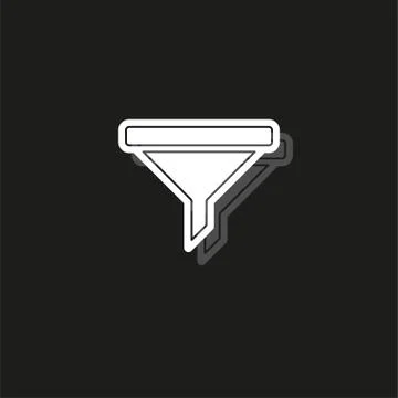 Simple Filter Vector Icon Illustrazione stock