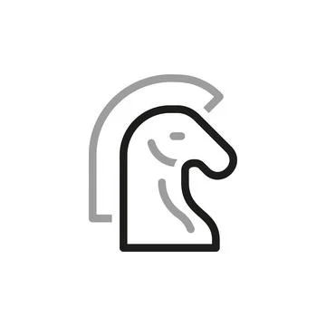Simple of Finance Related Vector Line Icon. Contains such Icon as horse. Thin Stock Illustration