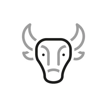 Simple of Finance Related Vector Line Icon. Contains such Icon as bulls. Thin Stock Illustration
