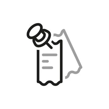 Simple Financial Report Related Vector Line Icon. Financial documents. Checks 库存插图