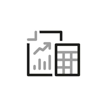 Simple Financial Report Related Vector Line Icon. Financial documents, profit Stock Illustration