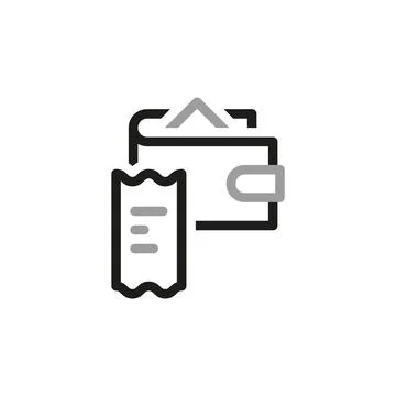 Simple Financial Report Related Vector Line Icon. Financial documents. Check  库存插图