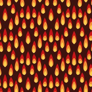 Simple fire flames seamless vector pattern 스톡 일러스트