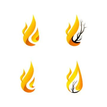 Simple Fire Icon Stock Illustration