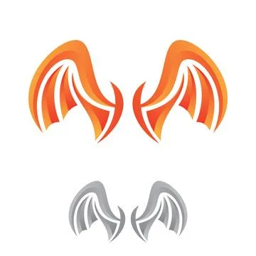 Simple Fire wing vector icon for graphic design, web and app イラスト素材