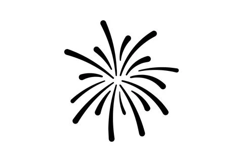 Simple Firework Burst Icon. Vector illustration design. Stock Illustration