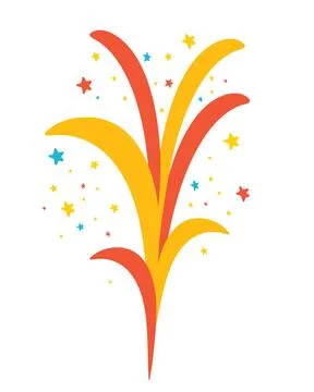 Simple firework emblem. Vector illustration Stock Illustration