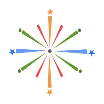 Simple Firework Explosion Illustrazione stock