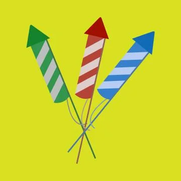 Simple Firework Explosives Vector Illustration 库存插图