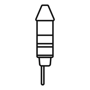 Simple firework rocket taking off to the sky イラスト素材