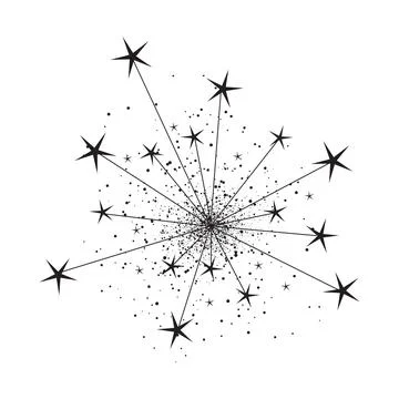 Simple Firework. Vector Illustration on white background Illustrazione stock