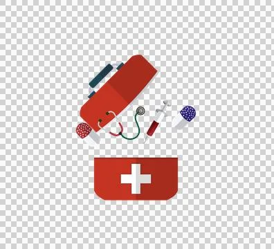 Simple first aid kit icon, Medical Bag Icon, nursing bag Illustrazione stock