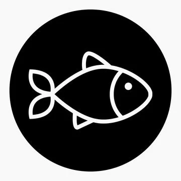 Simple fish icon. Stock Illustration
