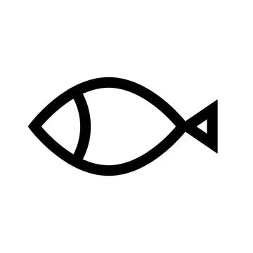 Simple fish icon. Seafood. Vector. Stock Illustration