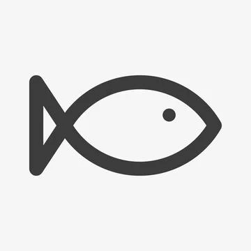 Simple fish vector icon on white background Stock Illustration