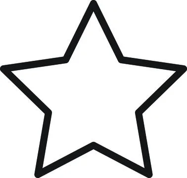 Simple Five Point Star Stock Illustration