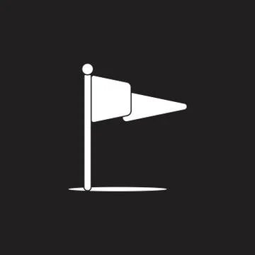 Simple flag 3d design symbol vector Stock Illustration