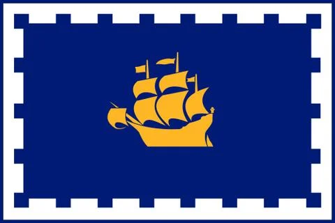 Simple flag of City of Canada Illustration