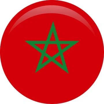 Simple flag of Morocco. Moroccan flag. Correct size, proportion, colors Stock Illustration