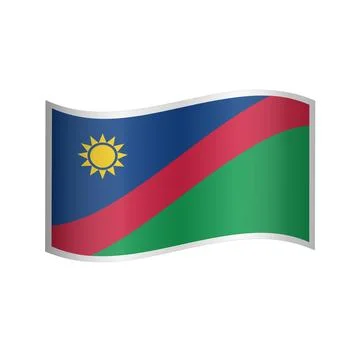 Simple flag of Namibia for festive events business and sports Stock Illustration