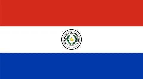 Simple flag of Paraguay. Correct size, proportion, colors. Illustrazione stock