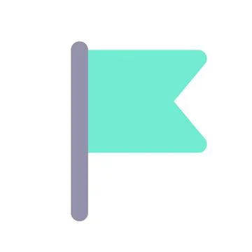 Simple flag for report flat color ui icon Stock Illustration