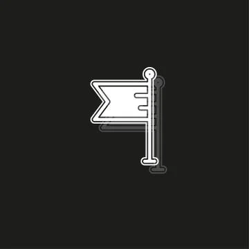 Simple Flag Vector Icon Stock Illustration